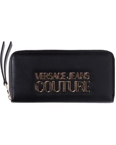 Versace Portafoglio con logo elegante - Nero