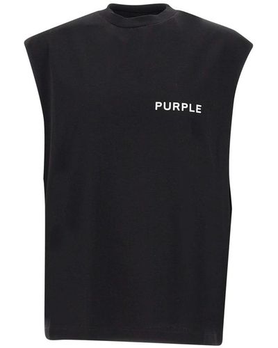 Purple Brand Sleeveless Tops - Black