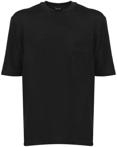 Zegna T-Shirts - Schwarz