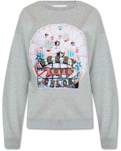 See By Chloé Sweatshirt with lurex threads - Gris