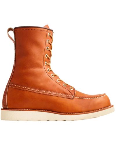 Red Wing Heritage work moc toe boot oro legacy - Marrone