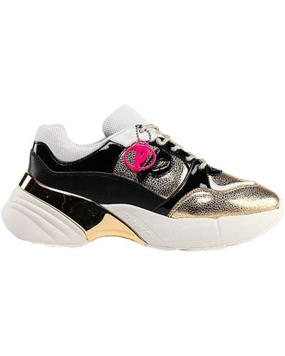 Pinko Goldene sneakers im lässigen stil - Schwarz