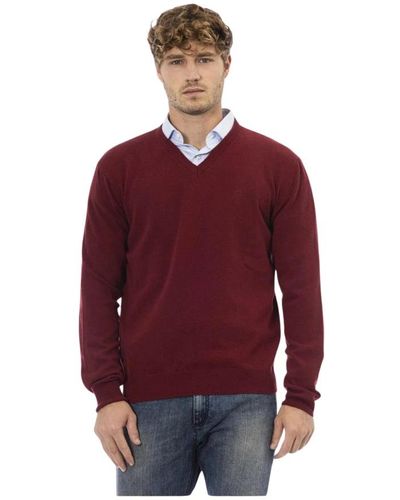 Sergio Tacchini V-neck knitwear - Rosso