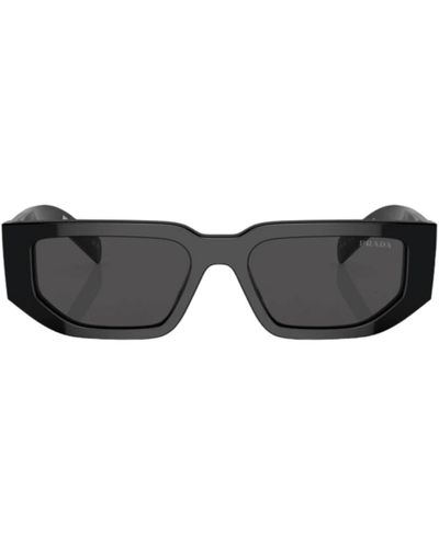Prada Moderne rechteckige sonnenbrille - Grau