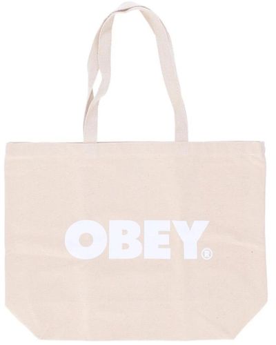 Obey Bold tote bag - natürlicher streetwear - Pink