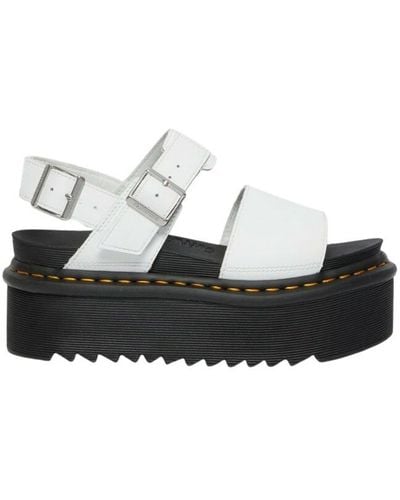 Dr. Martens Platform sandals with voss quad strap - Blanc