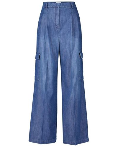 Seductive Wide-fit jeans frankie con pieghe - Blu