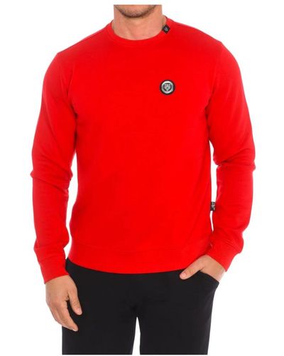 Philipp Plein Rundhalsausschnitt sweatshirt,rundhals sweatshirt,rundhals-sweatshirt mit brand insignia - Rot