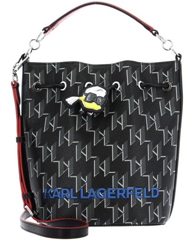 Karl Lagerfeld Primavera/estate donna borsa in pelle chiusura magnetica - Nero