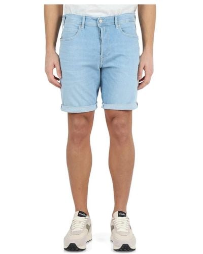 Replay Bermuda jeans con tapered fit - Blu