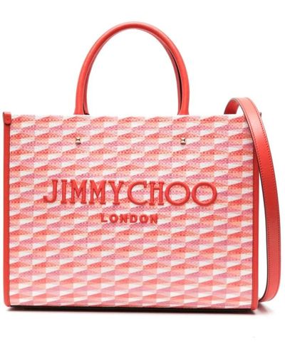 Jimmy Choo Rote avenue m tote tasche - Pink