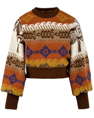Akep Knitwear > round-neck knitwear - Marron