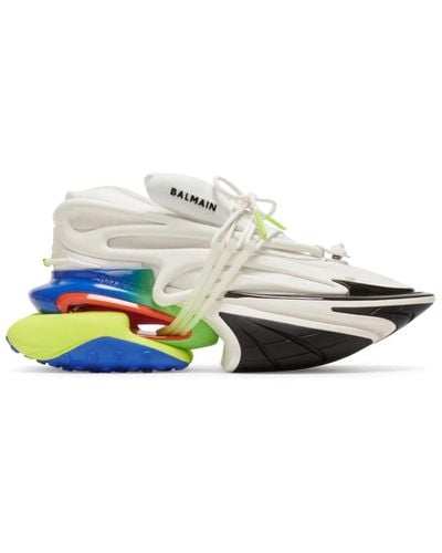 Balmain Unicorn Sneakers in Colour-Block-Optik - Weiß