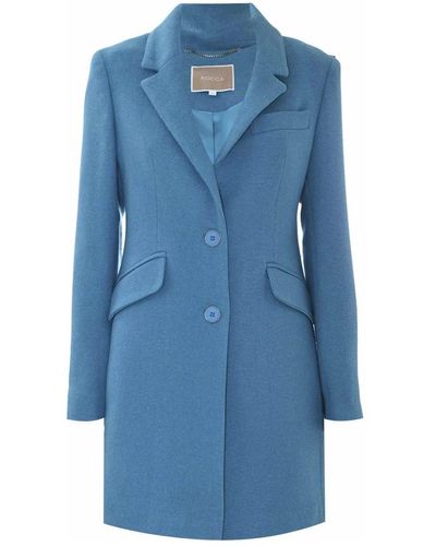 Kocca Abrigo de lana clásico con solapas - Azul