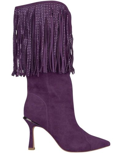 Alma En Pena. High Boots - Purple