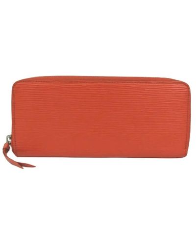 Louis Vuitton Portafoglio louis vuitton in pelle arancione usato - Rosso