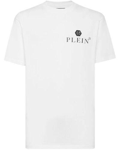 Philipp Plein Weißes logo t-shirt