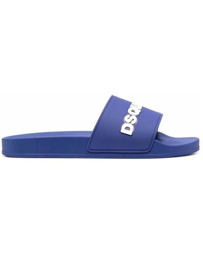 DSquared² Sandalo blu logo bianco