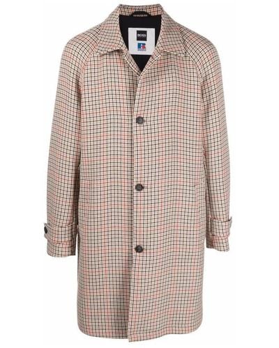 BOSS Single-Breasted Coats - Brown