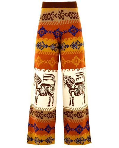 Akep Trousers > wide trousers - Orange