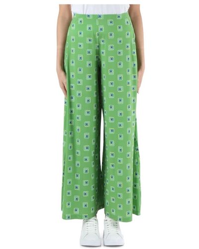 Maliparmi Marigold jersey pantalones de pierna ancha - Verde