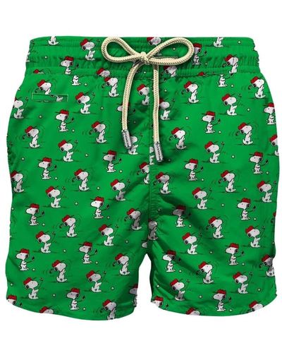 Saint Barth Snoopy golf pantaloncini da bagno - Verde