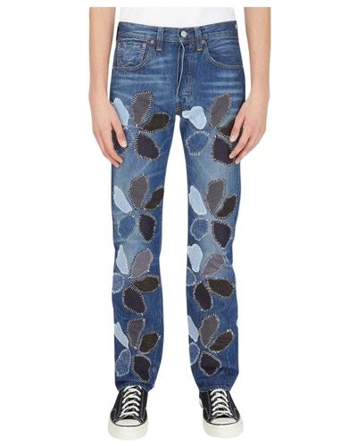 Levi's Patchwork blumen high rise jeans levi's - Blau