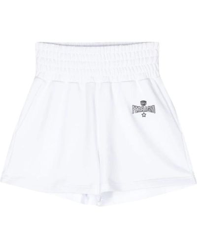 Chiara Ferragni Weiße stretch-shorts von chiara ferragni