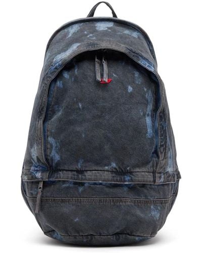 DIESEL Rave backpack - rucksack aus beschichtetem denim - Blau