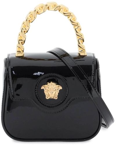Versace Mini tasche aus lackleder mit medusakopf - Schwarz