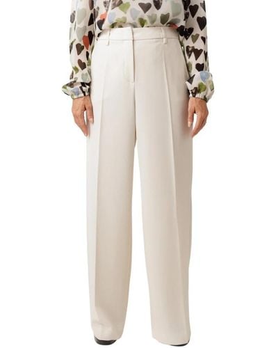 Luisa Cerano Wide Trousers - Natural