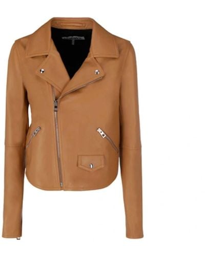 Loewe Jackets > leather jackets - Marron