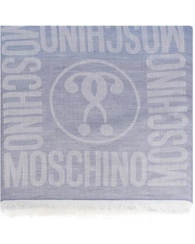 Moschino Schal mit monogramm - Blau