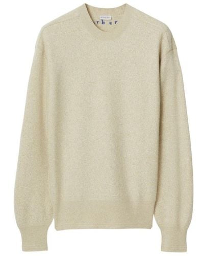 Burberry Round-Neck Knitwear - Natural