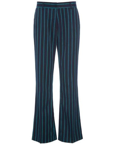 Dea Kudibal Verdes stripe pantaloni a zampa - Blu