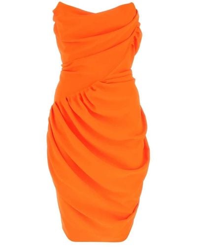 Vivienne Westwood Abito corsetto puntato in poliestere - Arancione