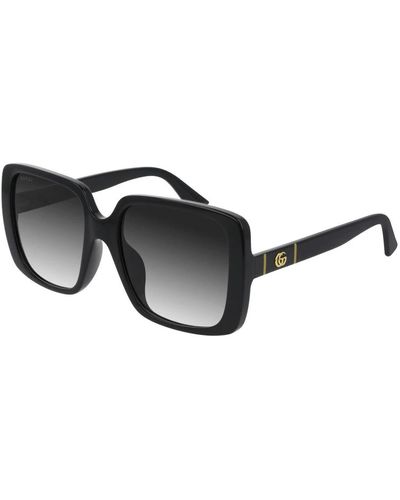 Gucci Logo Square Sunglasses - Schwarz