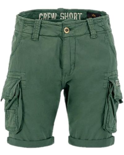 Alpha Industries Vintage grüne cargo crew shorts