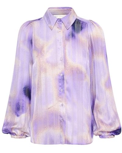 Inwear Feminine bluse mit abstraktem print - Lila