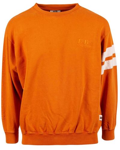 Gcds Sweatshirts,tiefgrünes monochromes stylisches hemd - Orange