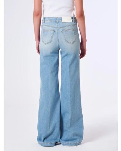 ViCOLO High waist denim palazzo jeans - Blu