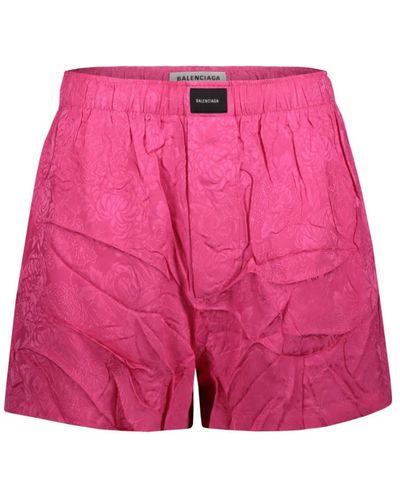 Balenciaga Shorts de pijama jacquard rosa