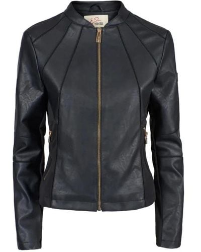 Yes-Zee Leather jackets - Negro