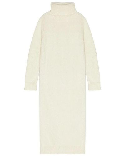 Saint Laurent Knitted Dresses - White