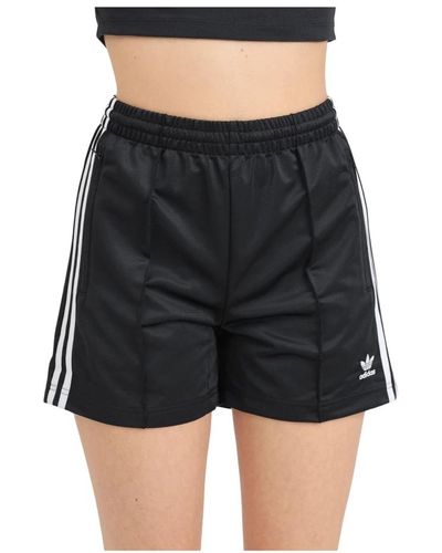 adidas Originals Schwarze firebird shorts mit seitenstreifen