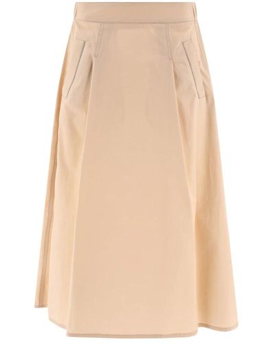 Peserico Pleated skirt - Neutro