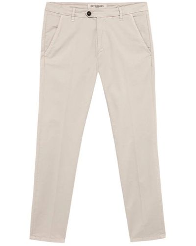 Roy Rogers Trousers > slim-fit trousers - Neutre
