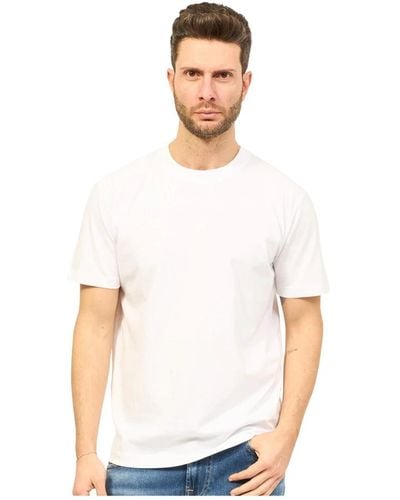 RICHMOND Weiße baumwoll-rundhals-t-shirt