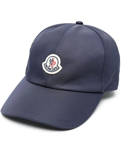 Moncler Navy appliqué logo baseball cap - Blau