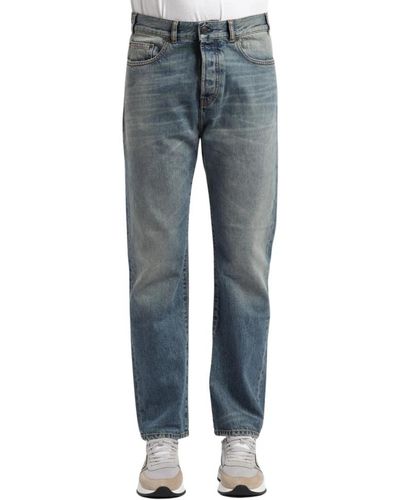Covert Jeans loose con lavaggio medio - Blu